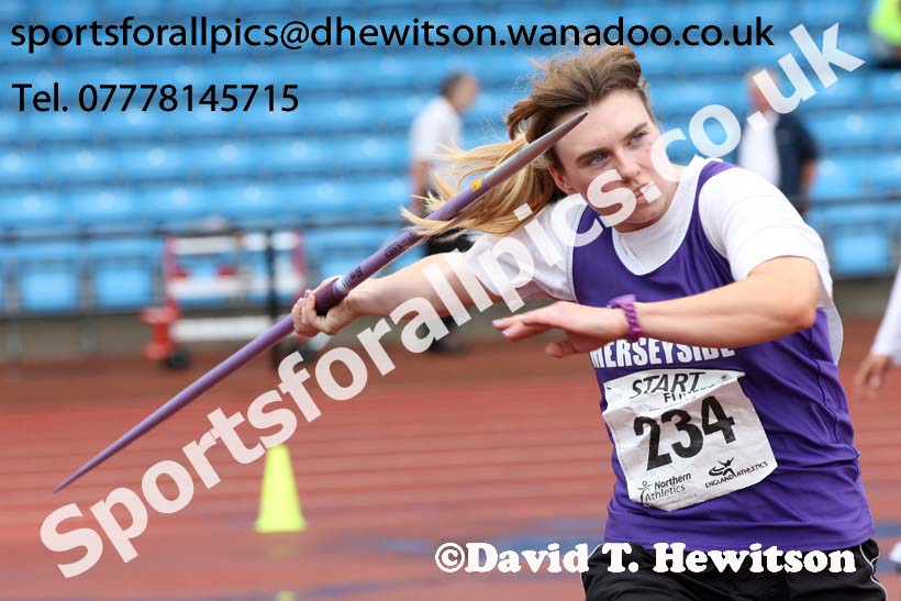 Senior womens javelin, Northern Championships, Sport City, Manchester. Photo: David T. Hewitson/Sports for All Pics